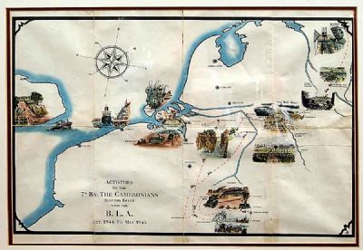cameronian activities map oct' 1944 - may 1945